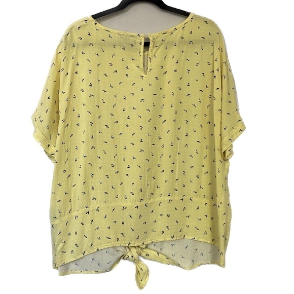 Buffalo David Bitton Yellow Front Tie Top Size XXL - Picture 2 of 6